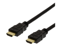 DELTACO HDMI-1060D-FLEX - High Speed - HDMI-kabel med Ethernet - HDMI hann til HDMI hann - 7 m - 4K-støtte