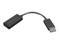 Lenovo - Video adapter - DisplayPort hann til HDMI hunn - 22.5 cm - svart - 4K-støtte - for IdeaCentre 3 07 5 14 ThinkCentre M70a Gen 2 M70q Gen 2 M75 M90 V50t Gen 2-13