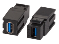 EFB Elektronik EB537V2, Flat, Sort, USB A, USB A, Hunkjønn, Hunkjønn