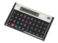 HP 12c Platinum - Finansiell kalkulator - batteri - sølv, karbonitt