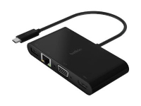 Belkin - Multimedie- og ladeadapter - USB-C - VGA, HDMI - GigE
