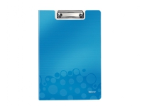 Leitz WOW - Notatbrettmappe - for A4 - kapasitet: 75 ark - metallic blå