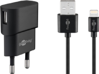 Goobay Apple Lightning Ladeset 1 A 45294 USB-Ladegerät Steckdose, Innendørs, AC, 5 V, 1 m, Svart