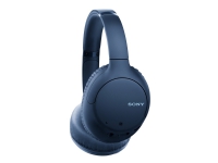Sony WH-CH710N - Hodetelefoner med mikrofon - full størrelse - Bluetooth - trådløs - NFC - aktiv støydemping - 3,5 mm jakk - blå