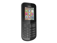 Nokia 130 - Funksjonstelefon - dobbelt-SIM - RAM 4 MB / 8 MB - microSD slot - 160 x 120 piksler - rear camera 0,3 MP - svart