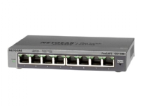 NETGEAR Plus GS108Ev3 - Switch - ikke-styrt - 8 x 10/100/1000 - stasjonær, veggmonterbar