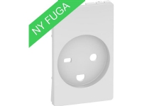 LAURITZ KNUDSEN Afdækning for FUGA stikkontakt hospital 2-polet med jord 1,5 modul, hvid.