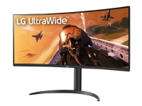 LG 34WP75C-B - LED-skjerm - kurvet - 34 - 3440 x 1440 UWQHD @ 160 Hz - VA - 300 cd/m² - 3000:1 - HDR10 - 1 ms - 2xHDMI, DisplayPort, USB-C - høyttalere