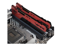 Viper Elite II - DDR4 - sett - 32 GB: 2 x 16 GB - DIMM 288-pin - 3600 MHz / PC4-28800 - CL20 - 1.35 V - ikke-bufret - ikke-ECC - svart, rød