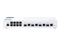QNAP QSW-M408-4C - Switch - Styrt - 8 x 10/100/1000 + 4 x kombo 10 Gigabit SFP+ - stasjonær