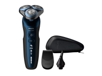Philips Våt og tørr elektrisk barbermaskin med MultiPrecision-knivblader, Roterende hode, MultiPrecision Blade System, Knapper, SH50, 2 år, Sort, Blå