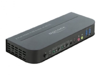 Delock HDMI KVM Switch 4K 60 Hz with USB 3.0 and Audio - KVM / lyd / USB-svitsj - 2 x KVM/lyd/USB - 1 lokalbruker - stasjonær