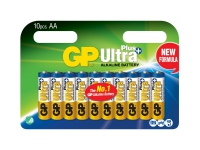 GP Ultra Plus Alkaline Battery, Size AA, LR6, 1.5V, 10-pack