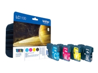 Brother LC1100 Value Pack - 4-pack - svart, gul, cyan, magenta - original - blekkpatron - for Brother DCP-185, DCP-385, DCP-6690, MFC-490, MFC-5490, MFC-5890, MFC-6490, MFC-990