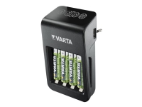 Varta LCD Plug Charger+ - 4 t batterilader / strømadapter - (for 4xAA/AAA, 1x9V) 4 x AA-type - NiMH - 2100 mAh (USB)