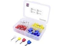 TRU COMPONENTS T1903C021 Kabelsko-sortiment 0.75 mm², 1 mm², 1.50 mm², 2.50 mm² Delvist isoleret Hvid, Gul, Rød, Blå 90 stk