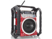 Byggepladsradio Caliber WORKXL1 DAB+, FM Batteriopladningsfunktion, vandtæt, stødsikker, støvtæt Sort, Rød