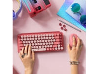 Logitech POP Keys Wireless (Med Emoji Keys) - Tastatur - Trådløs - Bluetooth / Logi Bolt USB-mottaker - Kbd: Nordic - Heartbraker Rose