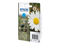 Epson 18 - 3.3 ml - cyan - original - blære med RF/lyd-alarm - blekkpatron - for Expression Home XP-212, 215, 225, 312, 315, 322, 325, 412, 415, 422, 425
