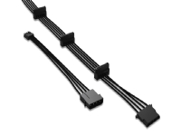 be quiet! MULTI POWER CABLE CM-61050 - Strømkabel - 4-pin mini-strømkontakt, SATA-strøm - 100 cm - svart