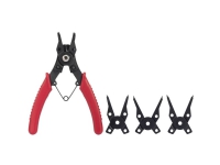 TOOLCRAFT TO-6679764 Seegeringtang Passer til Udvendig- og indvendige ringe 10-50 mm 10-50 mm Spids form vinklet 90°, Vinklet 45°, lige, lige