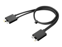 Lenovo Split Cable - Thunderbolt-kabel (hann) (hann) - Thunderbolt 3 - 67 cm - svart - CRU - for ThinkCentre M80t Gen 3 M90q Gen 3 ThinkPad L13 Yoga Gen 3 T14s Gen 3 X1 Nano Gen 2