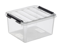 Plastkasse SmartStore™ Classic 2 klar 2 ltr. m/låg 21x17x11 cm - (10 stk.)