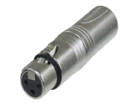 Neutrik NA3F5M, XLR (5-pin), XLR (3-pin), Grå