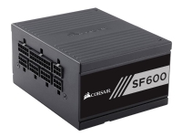 CORSAIR SF Series SF600 - Strømforsyning (intern) - ATX12V 2.4/ EPS12V 2.92 / SFX12V - 80 PLUS Gold - AC 100-240 V - 600 watt - Europa