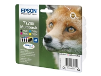 Epson T1285 Multipack - 4-pack - svart, gul, cyan, magenta - blære med RF/lyd-alarm - blekkpatron - for Stylus S22, SX130, SX230, SX235, SX430, SX435, SX438, SX440, SX445 Stylus Office BX305