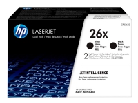 HP 26X - 2-pack - Høy ytelse - svart - original - LaserJet - tonerpatron (CF226XD) - for LaserJet Pro M402, MFP M426