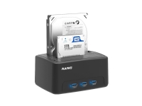 Two bay HDD/SSD docking station, USB 3.1 Gen 1, USB-A, 5 Gbps, black