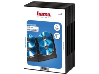 Hama DVD Quad Box - DVD oppbevaringseske - svart (en pakke 5)