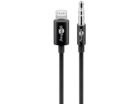Goobay 66805, 1 m, Lightning, 3.5mm, Hankjønn, Hankjønn, Svart