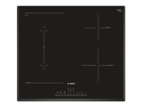 Bosch Serie | 6 PVS651FB5E - Induksjonskomfyrtopp - 4 plater - Nisje - bredde: 56 cm - dybde: 49 cm - svart - med avfasete sider, - med avfaset front