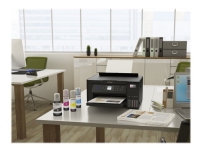 Epson EcoTank ET-2851 - Multifunksjonsskriver - farge - ink-jet - påfyllbar - A4 (medie) - opp til 10.5 spm (trykking) - 100 ark - USB, Wi-Fi - svart