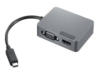 Lenovo Travel Hub Gen2 - Dokkingstasjon - USB-C - VGA, HDMI - GigE - for K14 Gen 1 Legion 5 Pro 16 ThinkCentre M70s Gen 3 M70t Gen 3 ThinkPad X1 Carbon Gen 10