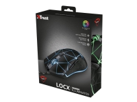 Trust GXT 133 Locx - Mus - høyrehendt - optisk - 6 knapper - kablet - USB