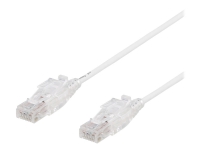 DELTACO - Koblingskabel - RJ-45 (hann) til RJ-45 (hann) - 1 m - UTP - CAT 6a - hvit