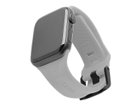 UAG Apple Watch Band 45mm/44mm/42mm, Series 7/6/5/4/3/2/1/SE - Scout Silver - Klokkestropp for smart armbåndsur - sølv - for Apple Watch (42 mm, 44 mm)