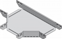WIBE GROUP T-stykke for kabelbakker KB184/KB284 højde 60 mm, bredde 500, længde 700 mm El-forzinket