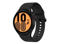 Samsung Galaxy Watch4 - 44 mm - svart - smartklokke med sportsbånd - display 1.36 - 16 GB - NFC, Wi-Fi, Bluetooth - 4G - 30.3 g