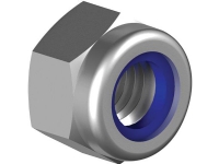 WASI Låsemøtrik 5mm DIN 985 rustfri A4, med nylonring nøglevidde 8mm - (1000 stk.)