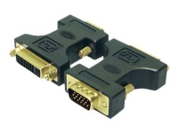 LogiLink AD0002, VGA, DVI-I, Svart