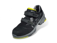 Uvex 85428, Unisex, Voksen, Safety sandals, Svart, Lime, ESD,S1,SRC, Hekte og malje
