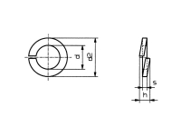 TOOLCRAFT B5 D127:A2K 188667 Fjederringe Indvendig diameter: 5.1 mm M5 DIN 127 Fjederstål 100 stk
