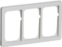 LAURITZ KNUDSEN FUGA® ramme Baseline 63 1,5 modul, trippel vandret lysegrå.
