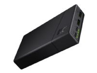 Green Cell PowerPlay 20 - Strømbank - 20000 mAh - 18 watt - 2 A - GC Ultra Charge, Huawei Fast Charge, PE 2.0, PD, QC 3.0, AFC - 3 utgangskontakter (2 x USB, USB-C) - svart