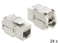 Delock Keystone module - Modulinnlegg - CAT 6a - STP - RJ-45 (en pakke 24) - for P/N: 43277, 43278, 43280, 86211