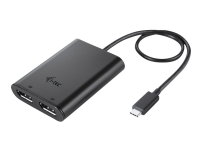 i-Tec - Ekstern videoadapter - USB-C 3.1 - 2 x DisplayPort - svart